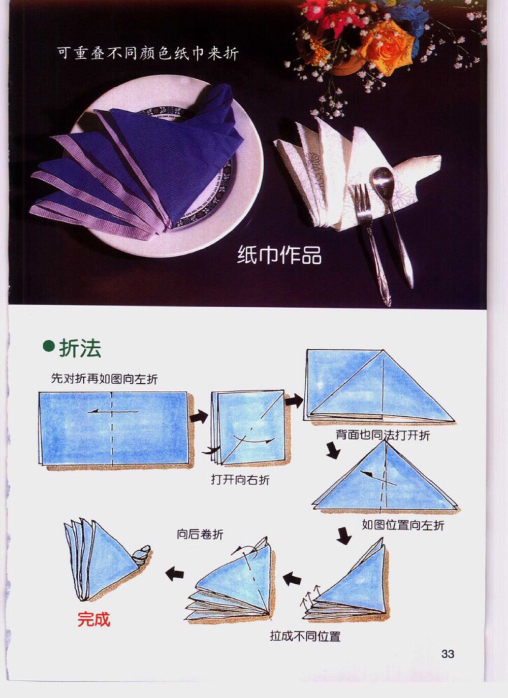 餐巾折法