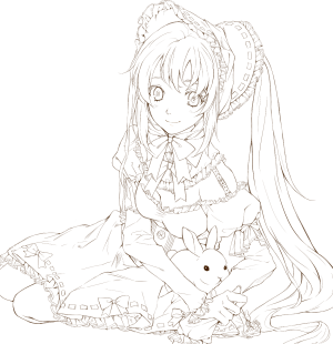 动漫线稿及橡皮章素材