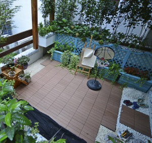 地中海风格的花园露台