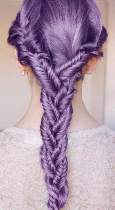 紫色编发