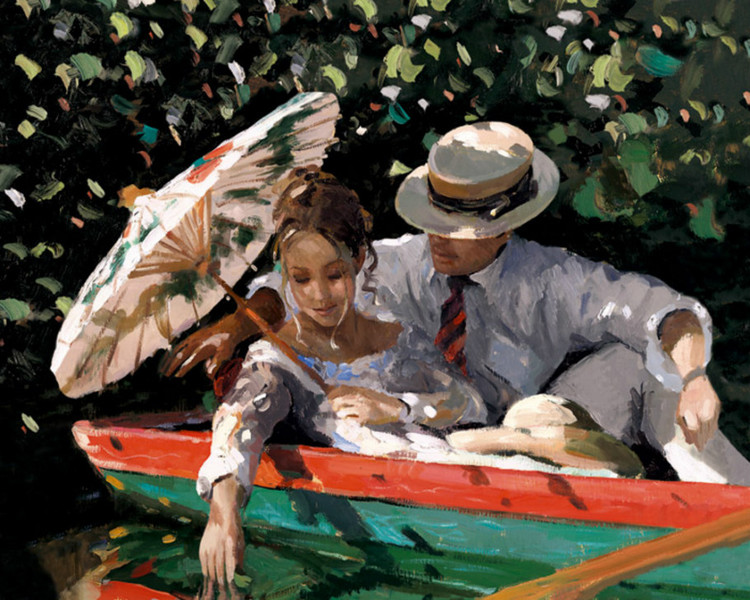 英国Serree Valentine Daines 人物油画作品，光影效果十分抢眼