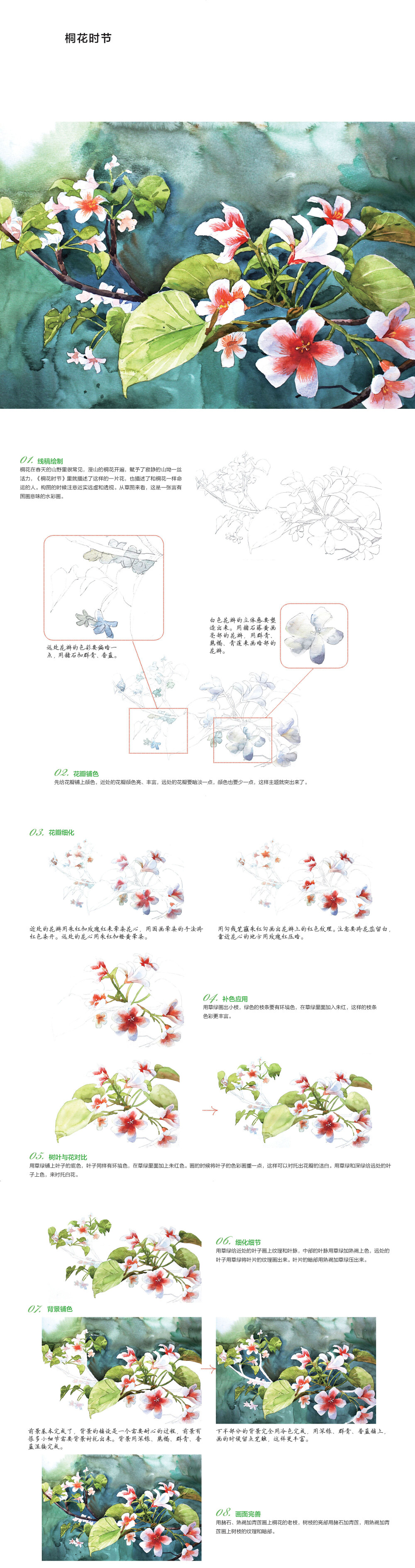 本案例摘自人民邮电出版社出版、爱林文化主编的《浪漫水彩课——唯美森林手绘技法》http://product.dangdang.com/23751117.html