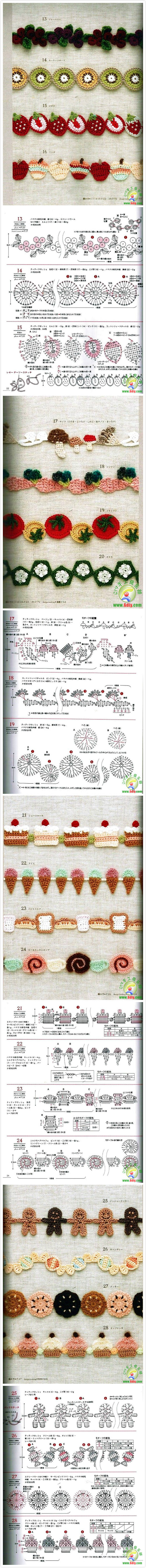 手工 钩针 花边 图解