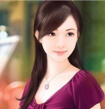 插画 美女 现代 手绘