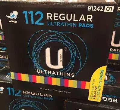 精灵澳洲直邮 U牌卫生巾 U by Kotex Ultrathin日用卫生巾 112片 直邮包邮 这个超级划算的。112片日用。很大一盒啊！！！够用一年有木有～一大盒是8包，每包14片，每片颜色都不同哦，满足你哒少女心～