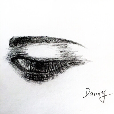 铅笔画 素描 眼睛 白子画 Danny