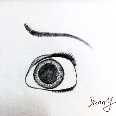 铅笔画 素描 眼睛 冰雪奇缘 Danny