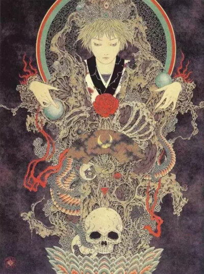 日本平成浮世绘师 山本タカト Takato Yamamoto 东京插画家协会会员。 浮世绘协会国际会员。他将“浮世绘波普风格”进一步发展成为“平成唯美主义”独特的绘画风格。
