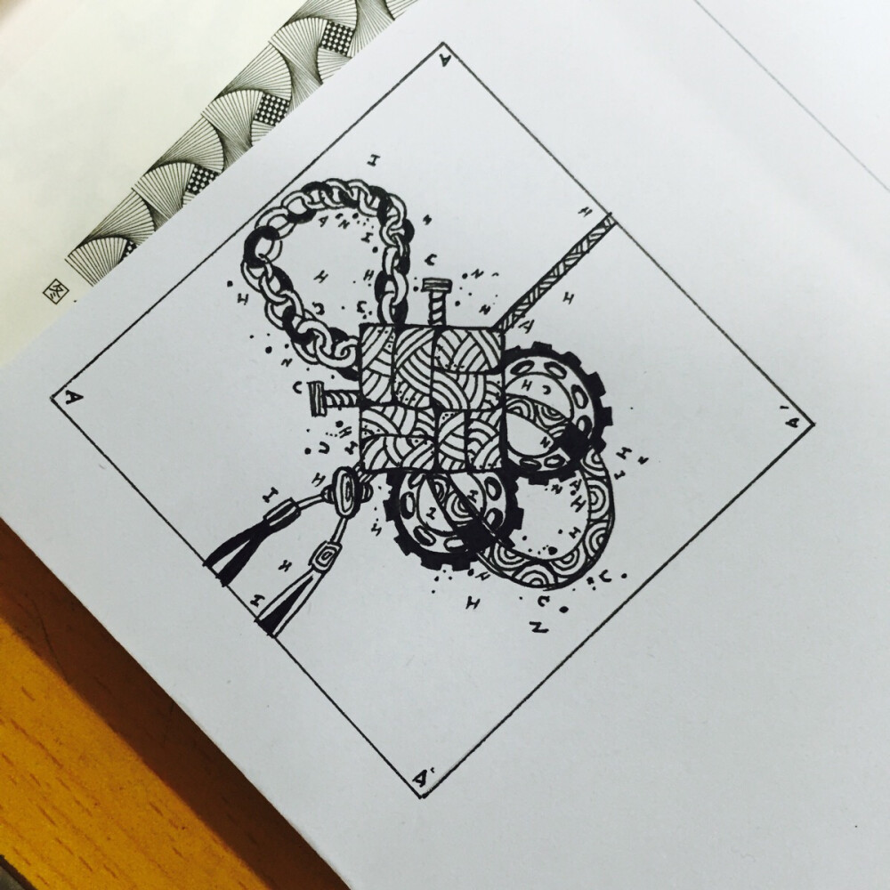 平面构成 设计 点线面 集合 线描 插画