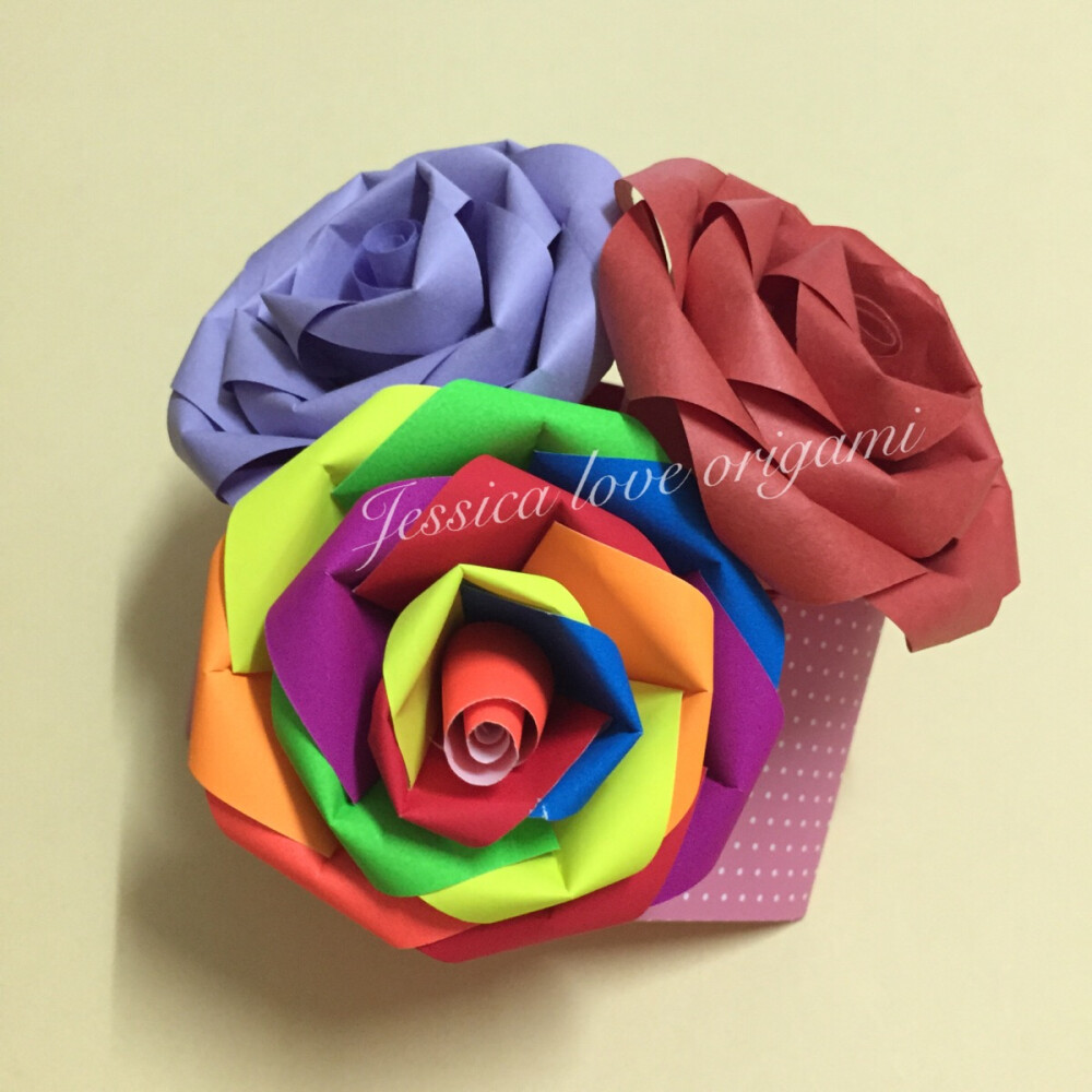 Origami rose