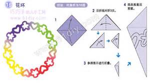 剪纸 花环