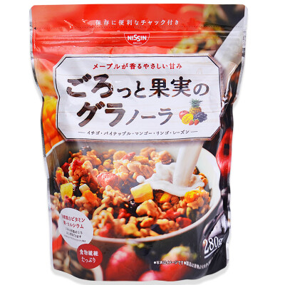 麦片 日本零食坚果燕麦片 日清 综合水果燕麦片280g早餐水果麦片