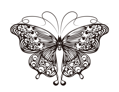 橡皮章素材 蝴蝶