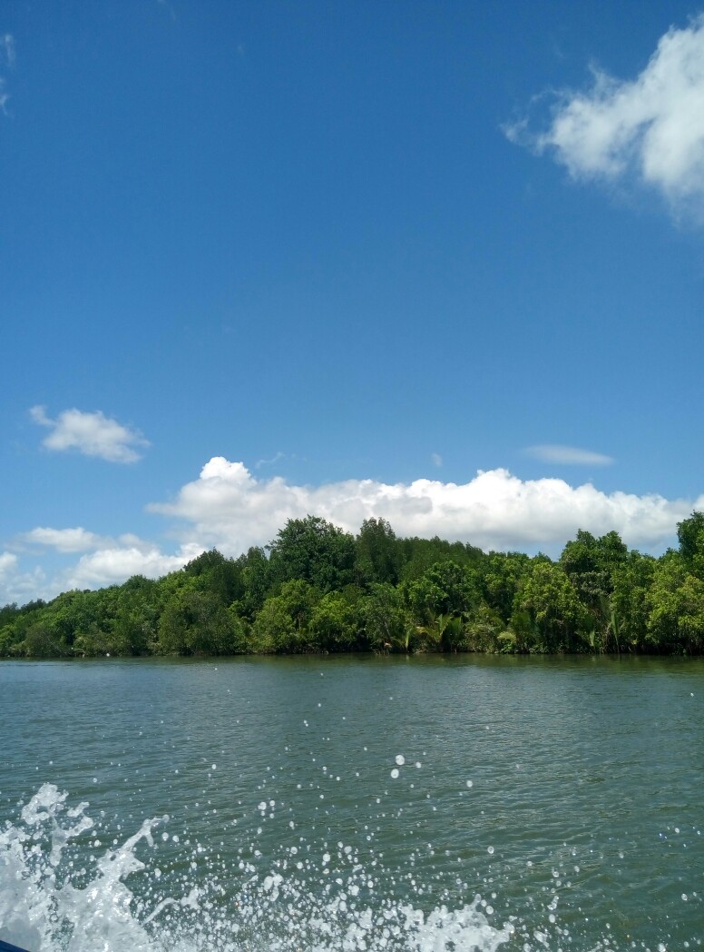 泰国 普吉岛 湖 蓝天 白云 浪花 原创 壁纸 风景