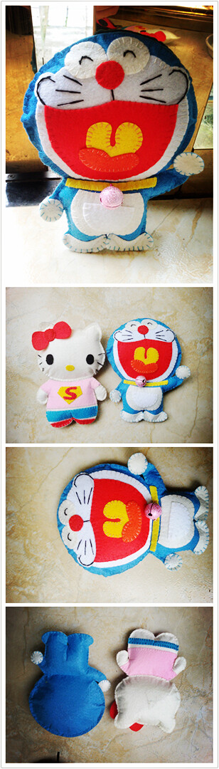不知布 哆啦a梦和hellokitty 布偶