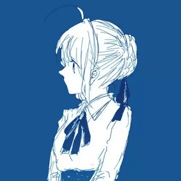 女头 二次元 动漫 saber 亚瑟王 fate