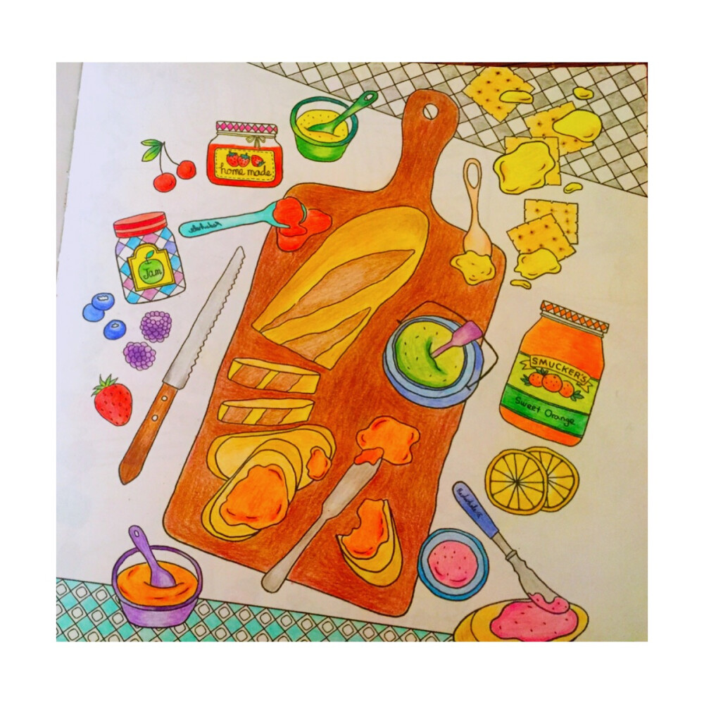 美味食光 coloring and the food 。秘密花园。