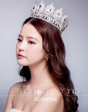苏喜高档欧式大号皇冠头饰新娘王冠发饰影楼造型必备婚纱头冠饰品