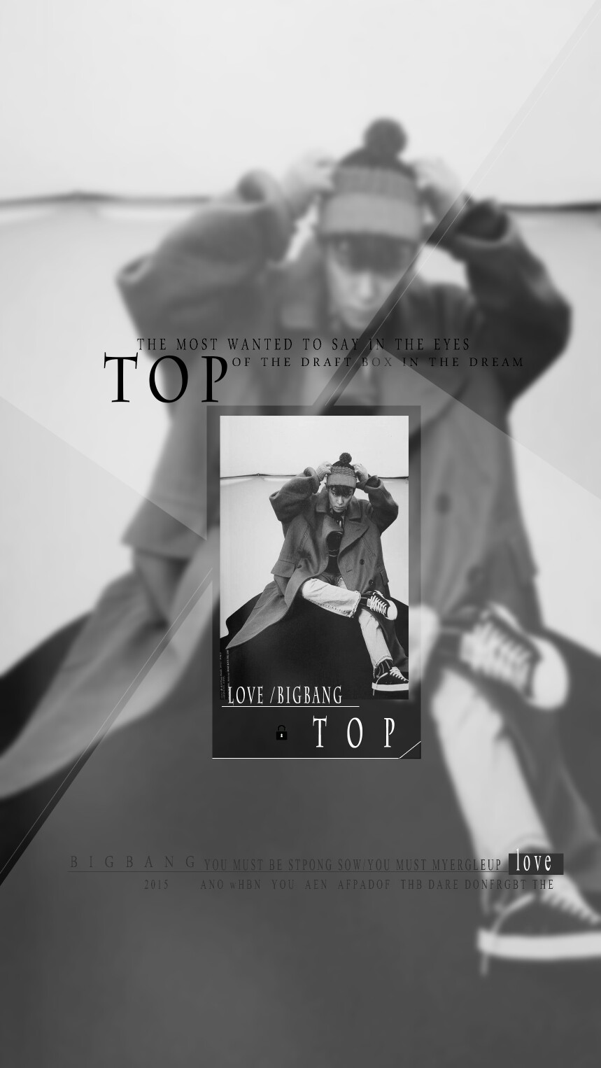 TOP 崔胜贤#bigbang#top#壁纸#欧美#人物#锁屏#安卓#黑白#文字#原创高清壁纸#桌面#iphone#