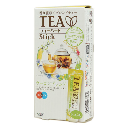 日本冲饮 AGF TEA Stick乌龙麦茶玉米玄米茶决明子菊苣芦荟8本12g