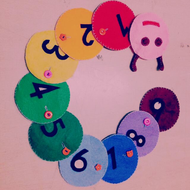 不织布手工和宝宝一起识数字