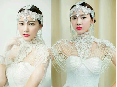 新娘头饰 韩式结婚新娘饰品 蕾丝水钻发饰 婚纱礼服造型配饰