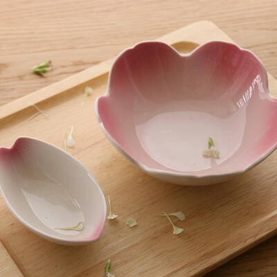 樱花碟，瓷碗瓷碟，日式