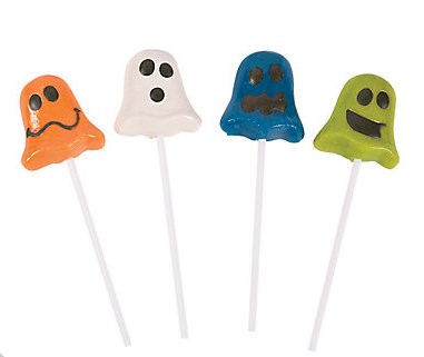美国进口lollypop万圣节笑脸幽灵造型创意棒棒糖4只套装 现货