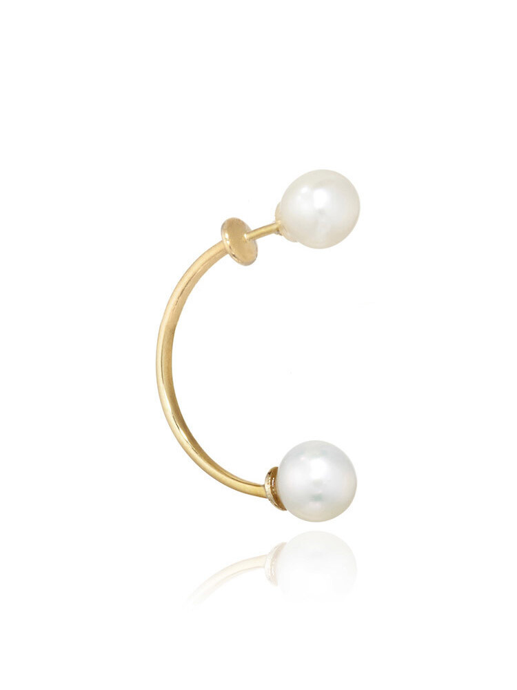 AW15Delfina Delettrez Double Pearls 双珍珠 耳环 单只