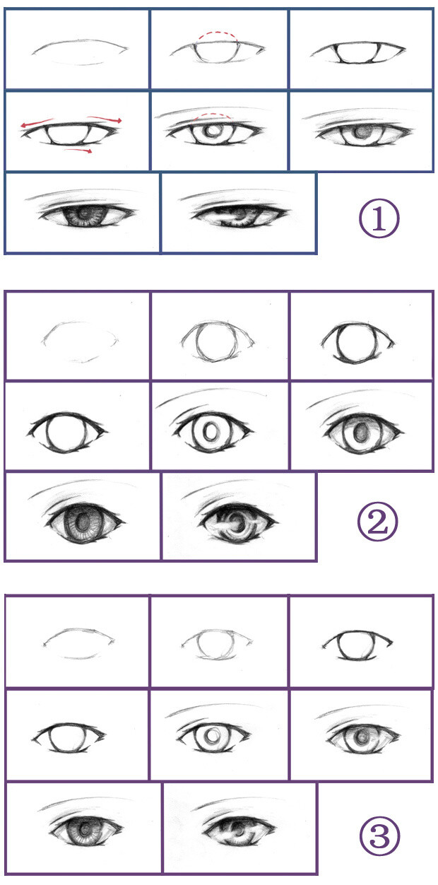 手帐.眼睛.素描.教程.手绘.