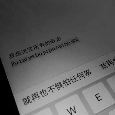 我想哭完所有的眼泪，就再也不惧怕任何事。