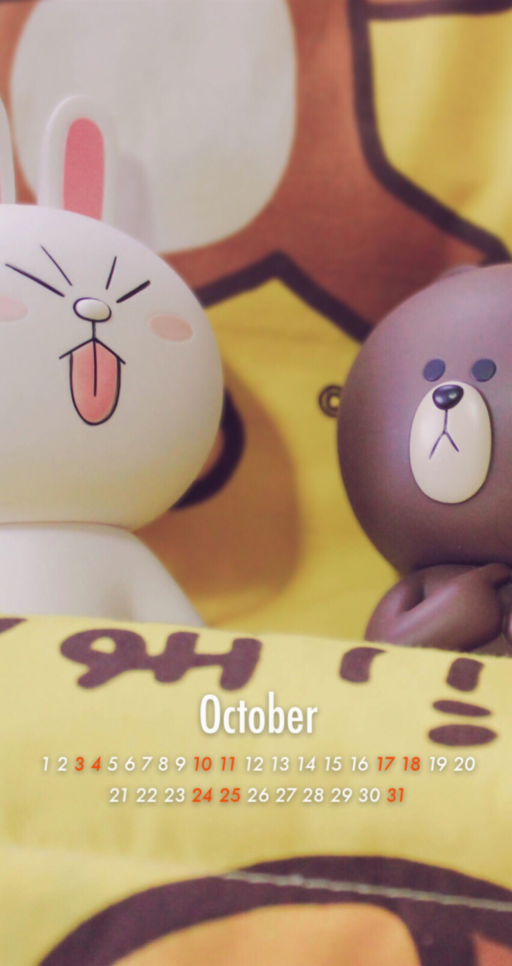 iphone壁纸 你好十月 可爱 萌萌哒❤