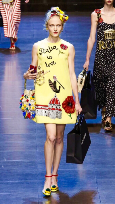 【衣睹为快时装周】 西西里少女的浪漫情怀 浮华的复兴 Dolce·Gabbana Spring 2016 RTW细节之美 。时装周 华服霓裳 服饰风尚