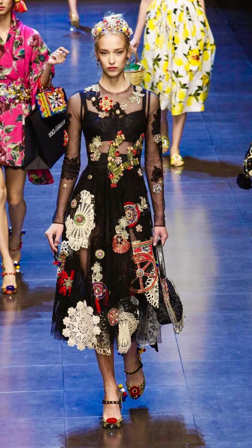 【衣睹为快时装周】 西西里少女的浪漫情怀 浮华的复兴 Dolce·Gabbana Spring 2016 RTW细节之美 。时装周 华服霓裳 服饰风尚