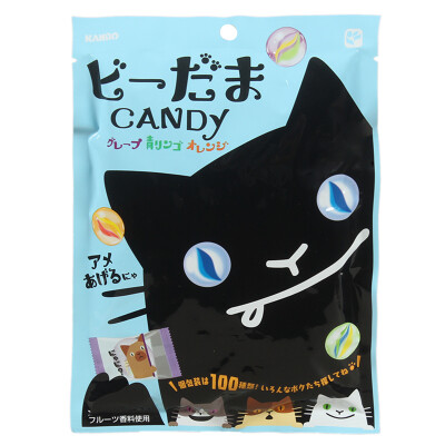 日本进口零食 甘乐KANRO 喵星人猫眼造型弹珠水果口味糖果80g