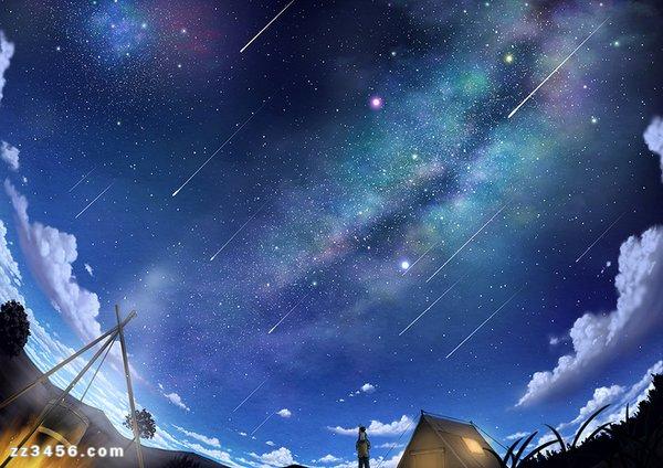 唯美意境# 星空夜晚系列 背景 壁纸 暖心 治愈系 励志 手绘 插画 美图 风景 主题. 原来旅行的意义，是遇见一些人，再与他们告别。