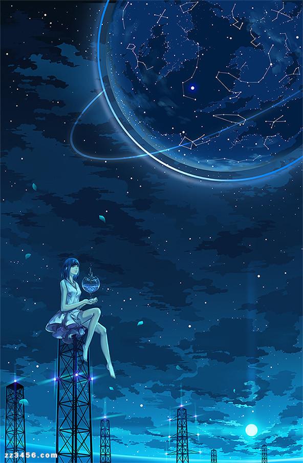 唯美意境# 星空夜晚系列 背景 壁纸 暖心 治愈系 励志 手绘 插画 美图 风景 主题. 原来旅行的意义，是遇见一些人，再与他们告别。