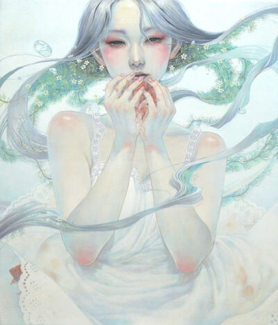 【侵删】似水柔情~ #插画#手绘#原创#二次元#少女#唯美# ［Miho Hirano · 图］