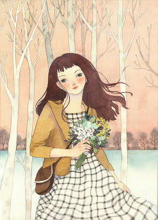 如果某天你想起我，记住，不是我自己要走的是你自己松手的 -#壁纸#平铺#手绘插画