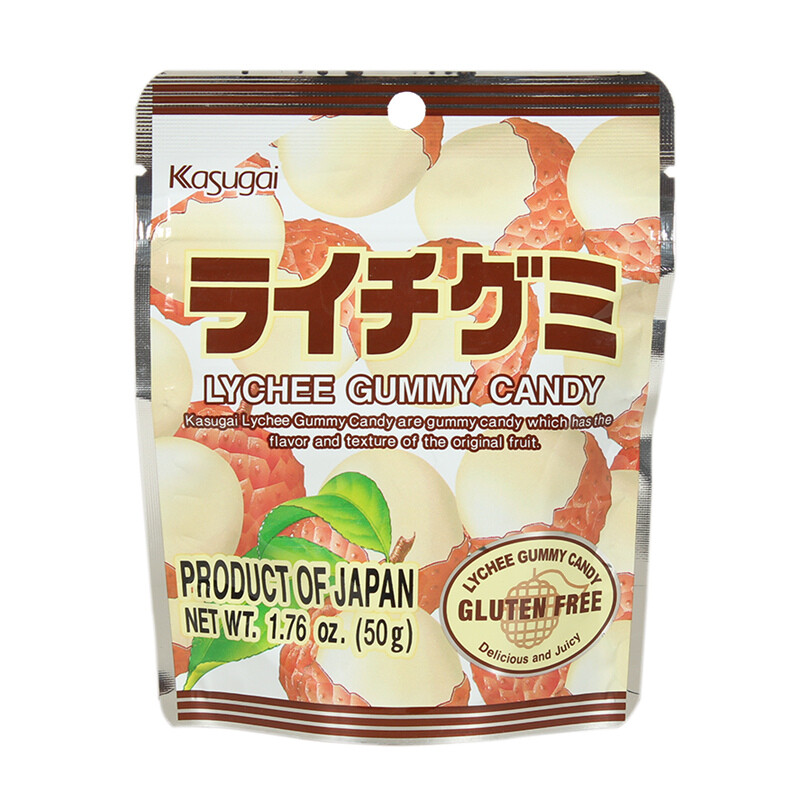 日本进口糖果 Kasugai春日井水果糖 100%果汁咀嚼软糖50g荔技味