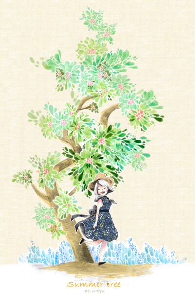 Summer tree 插画by Miru