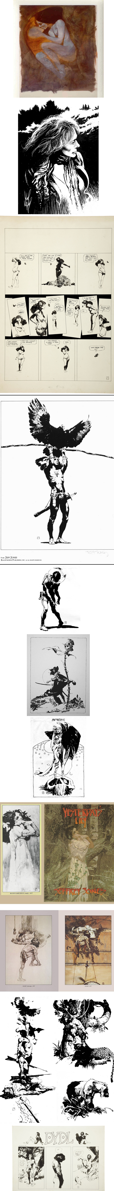 杰弗里·凯瑟琳·琼斯 Jeffery Catherine Jones，近代美国著名艺术家，一生出版了超过150套许多不同类型的书籍，能轻松驾驭各种不同画风，插画、漫画都有大量作品。