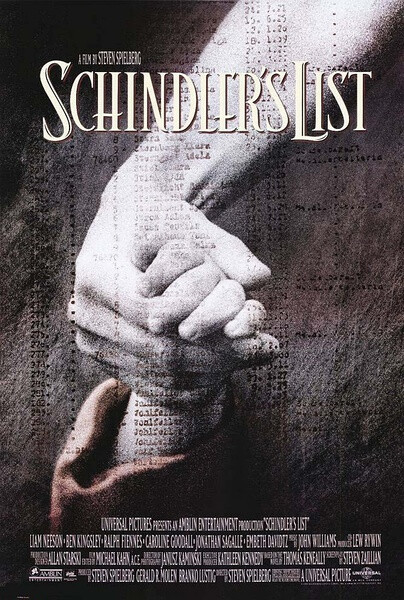 《Schindler's List（辛德勒的名单） 》【出品公司 环球影业公司 - 制片地区 美国 - 导演 史蒂文·斯皮尔伯格 - 编剧 史蒂弗·赞林 - 制片人 布兰克·鲁斯蒂 - 主演 连姆·尼森、本·金斯利、拉尔夫·费因斯、卡罗琳·古道尔 - 片长 195分钟 - 上映时间 1993年11月30日】