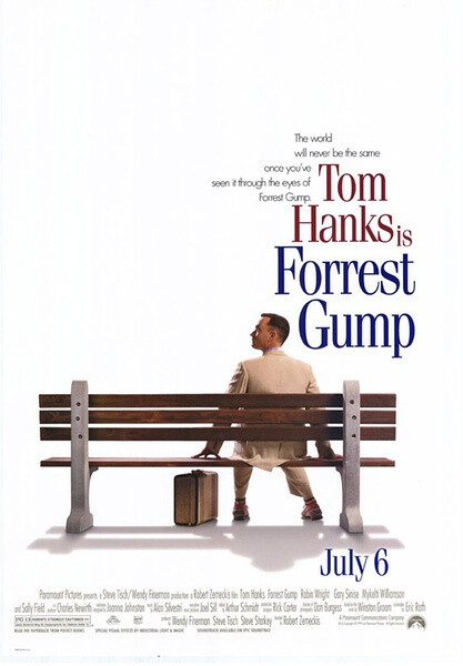 《Forrest Gump》【出品时间 1993年 - 制片地区 美国 - 导演 罗伯特·泽米吉斯 - 编剧 瑞克·罗斯 - 主演 汤姆·汉克斯/罗宾·莱特·潘 - 片长 142 mins - 上映时间 1994年】当雨停的时候，有时能看到星星，那感觉很好，就象太阳下山前在拉巴特湾海面的闪闪鳞光，就象山间的湖水那样的清澈，珍妮。就象另一片天空，两重天空。还有在沙漠里，当太阳升起我分不清哪儿是天，哪儿是地。真是美丽。我但愿那时和你在一起，你确实在的。