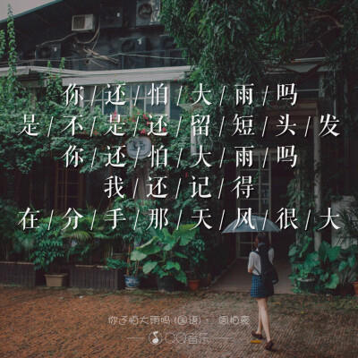 QQ音乐的高大上远远超过其他软件 .周柏豪 男神 &amp;lt;你还怕大雨吗〉你还怕大雨吗是不是还留短头发 .