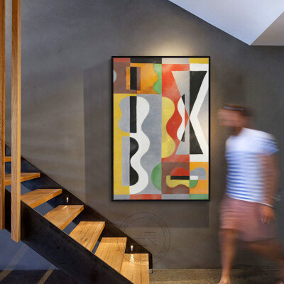 慢调 抽象装饰画现代简约客厅挂画壁画沙发背景墙三联画