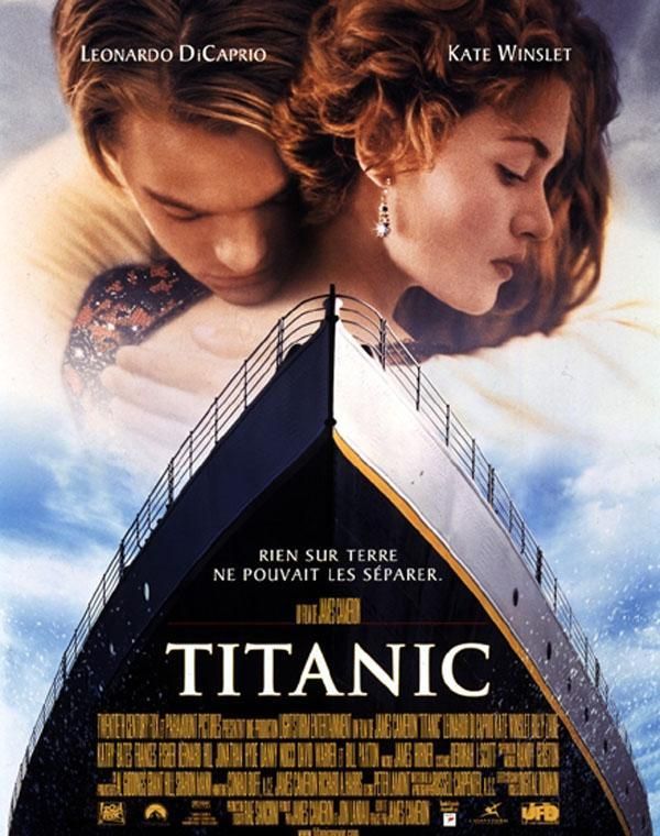 《Titanic（泰坦尼克号）》【出品时间 1997年 - 出品公司 20世纪福克斯 - 发行公司 20世纪福克斯 - 制片地区 美国 - 导演 詹姆斯·卡梅隆 - 编剧 詹姆斯·卡梅隆 - 制片人 詹姆斯·卡梅隆 - 主演 莱昂纳多·迪卡普里奥、凯特·温斯莱特】