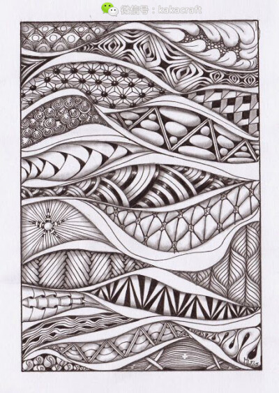 禅绕画 zentangle www.chanrao.me