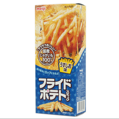 日本 明治Meij 100%北海道 淡盐原味炸薯条 55g 膨化食品