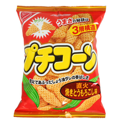 日本进口零食 纳贝斯克 直火烧烤味3层结构迷你粟米条玉米条80g